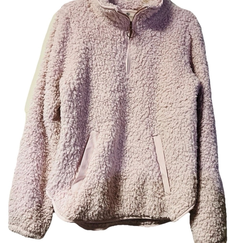 Adrienne Vittadini ~ Women’s ~ Jacket ~ Small~ Sherpa ~ Pink ~ Pullover